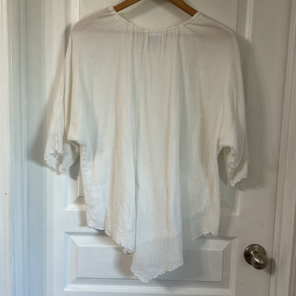 SEA BREEZE GAUZE TOP SZ L - Picture 4 of 4
